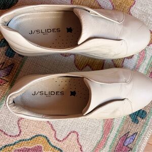J/SLIDES Women's White Slip-On Sneakers 8